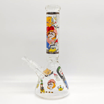 14" 7mm Novelty Design Beaker Glass Bong [240612]_10