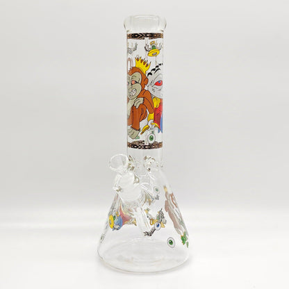 14" 7mm Novelty Design Beaker Glass Bong [240612]_8