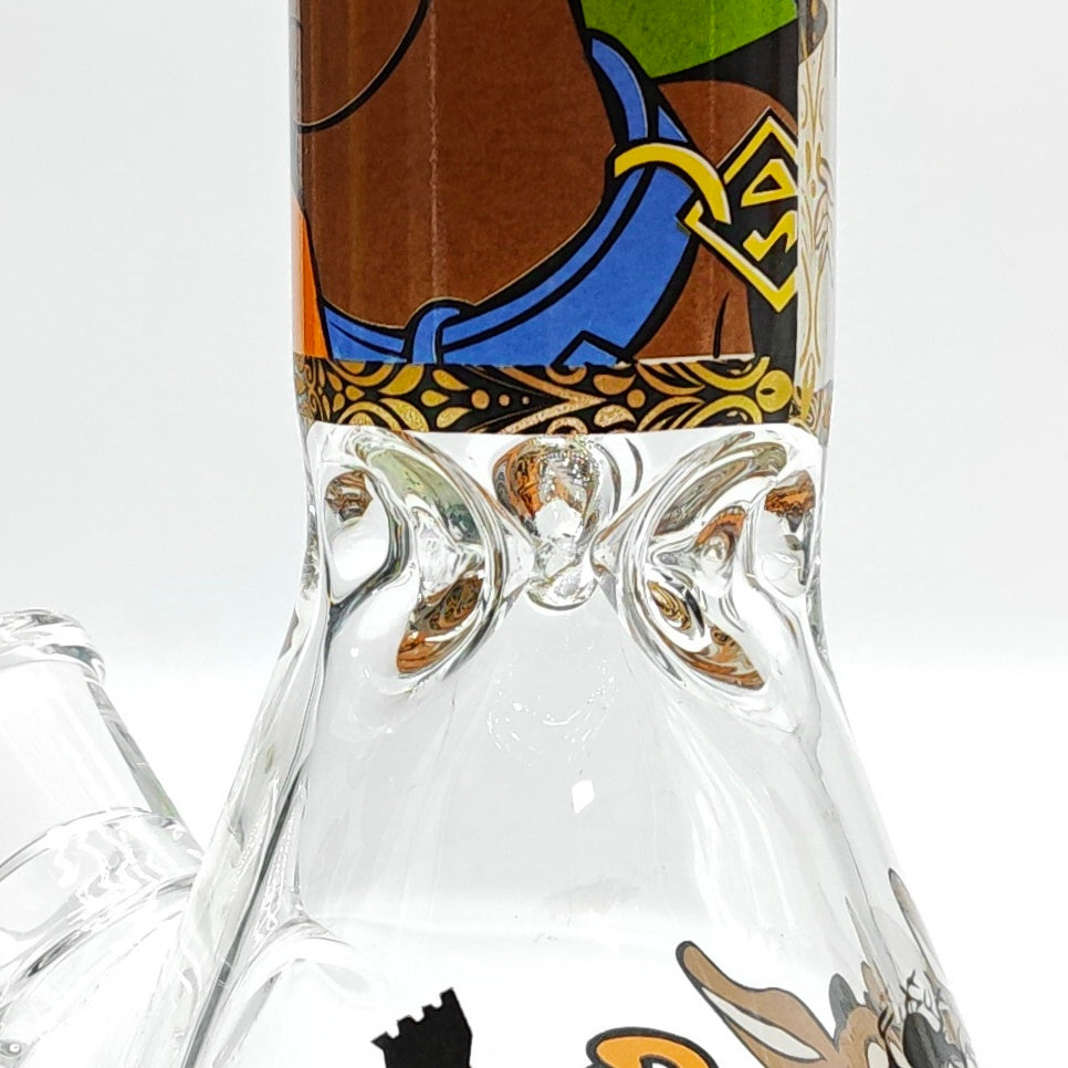 14" 7mm Cartoon Beaker Glass Bong [P22]_1