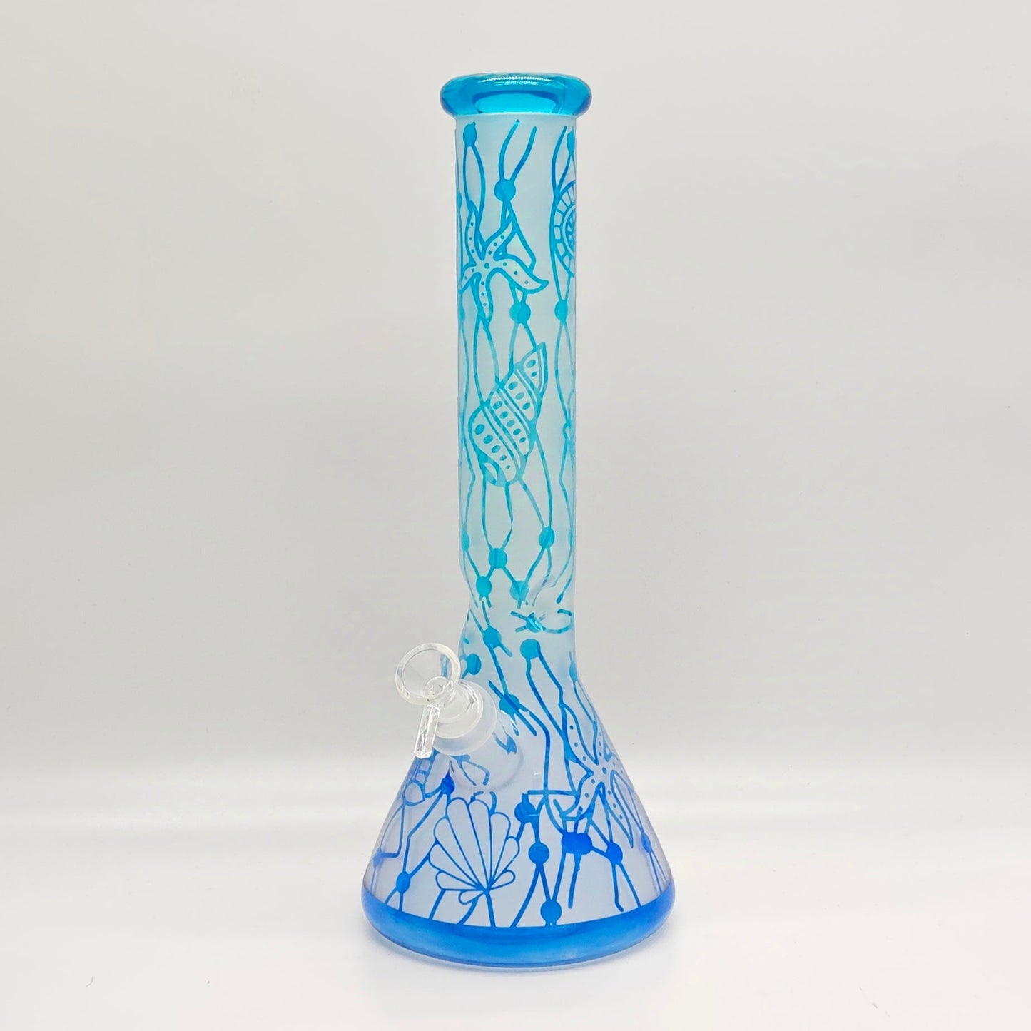 14" 5mm Abstract Design Beaker Glass Bong [LOT0072]_6