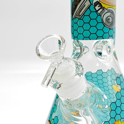 14" 7mm R&M Cartoon Beaker Glass Bong [P29]_1