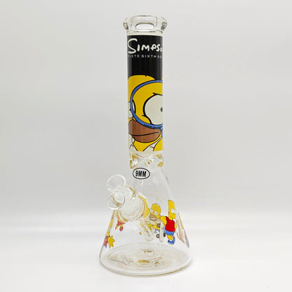 14" 9mm Cartoon Beaker Glass Bong [145009P]_2