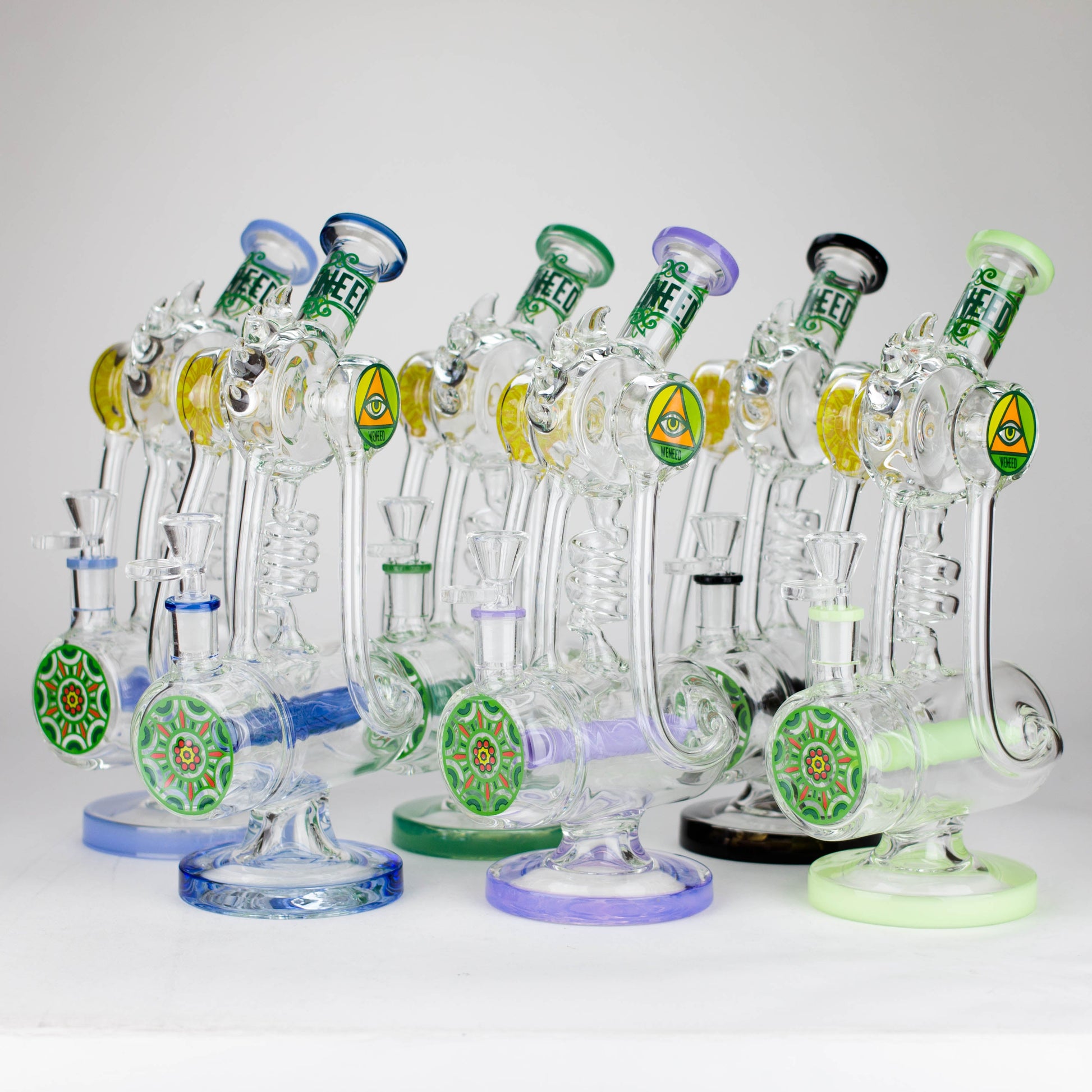 WENEED | 12" Twisting Tide Glass Bong_0