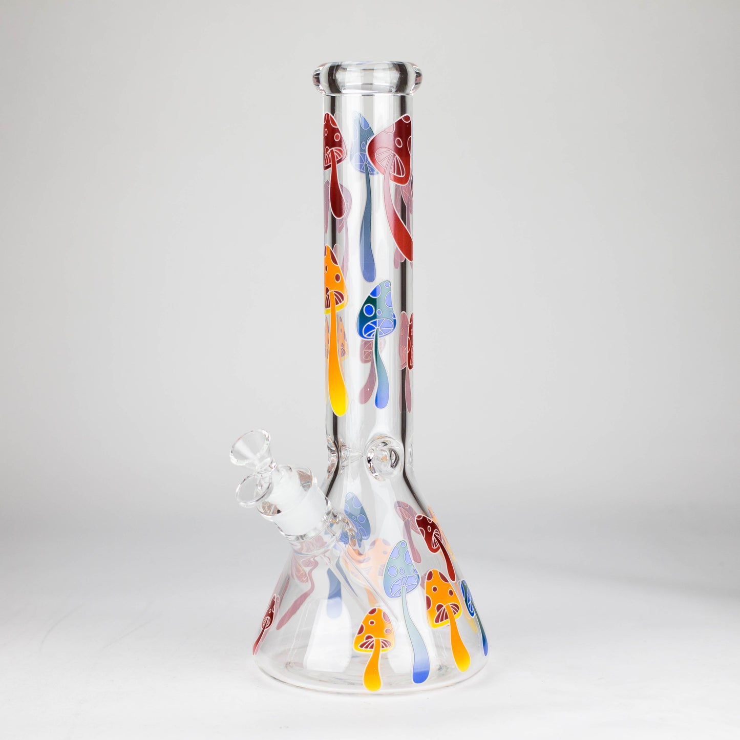 14" 7 mm Glass Bong With Magic Mushroom Design_8