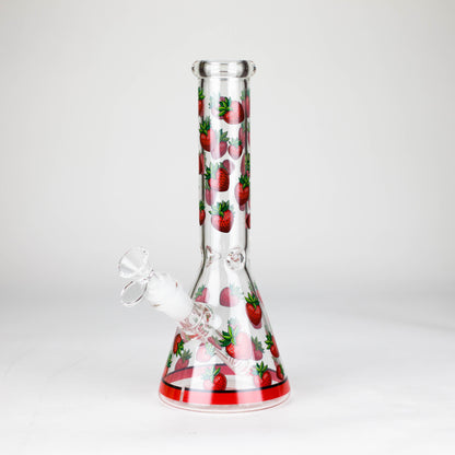 10" Glass Bong With Fruit Design_11