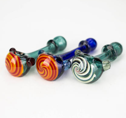 Shine Glassworks made in Canada | Crushed Opal Space fumed handpipe with spiral bowl_2