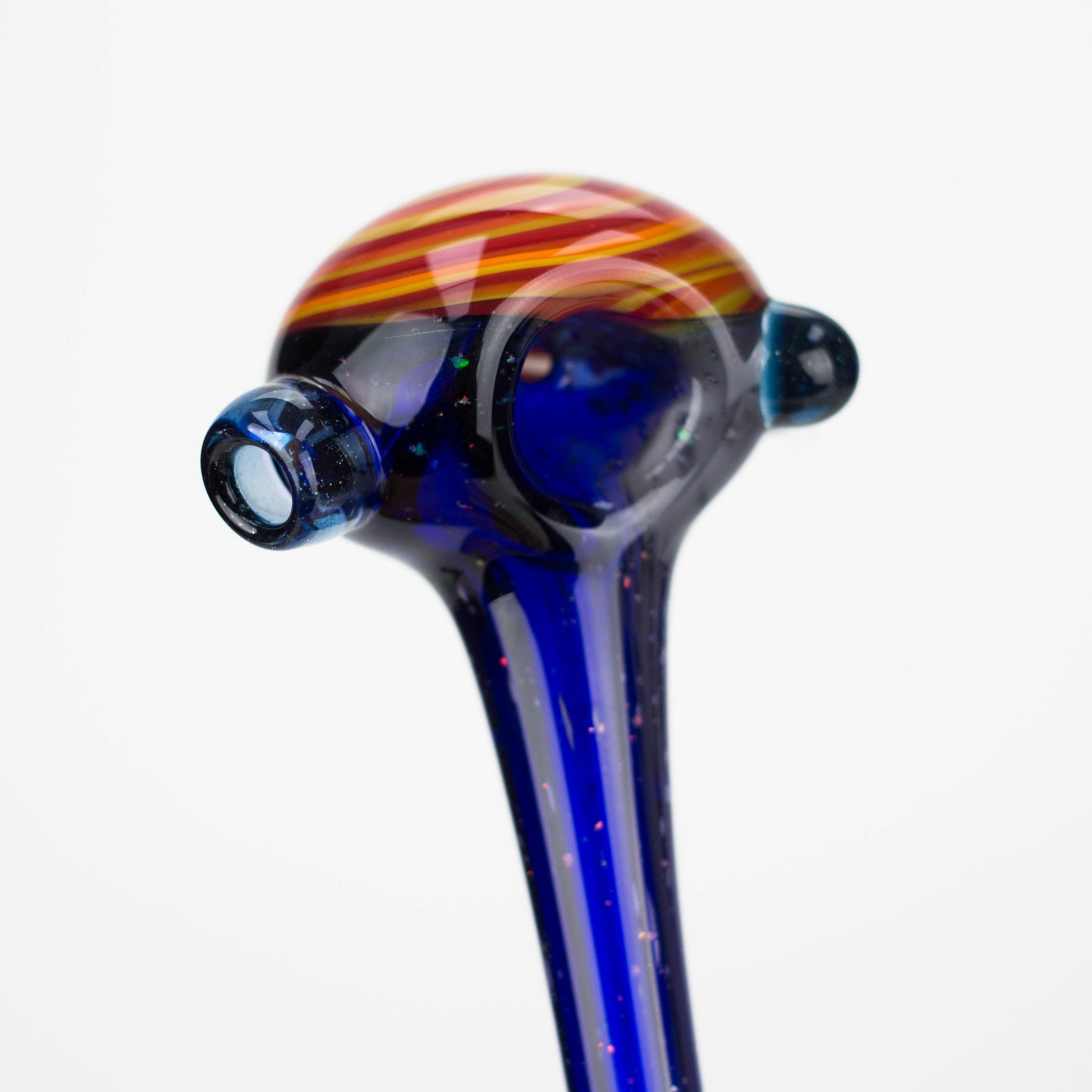 Shine Glassworks made in Canada | Crushed Opal Space fumed handpipe with spiral bowl_6