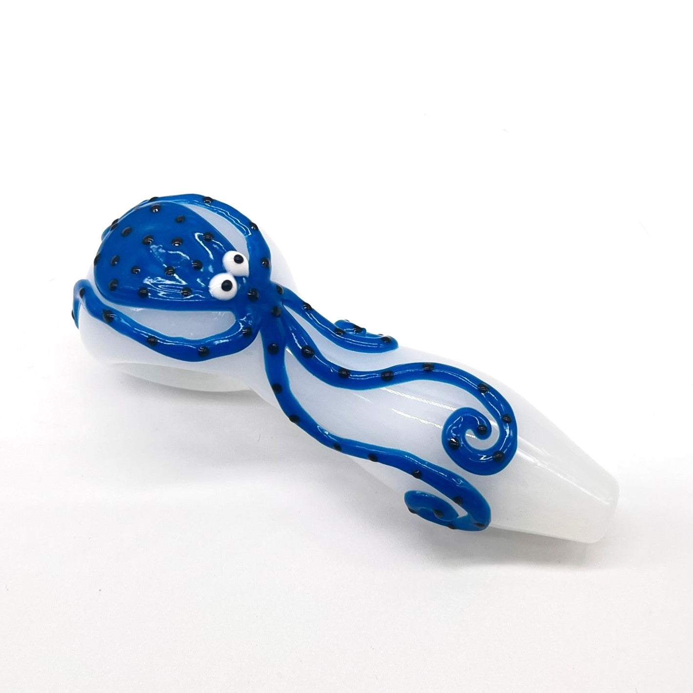 Octopus V2 Glow In The Dark Glass Smoking Spoon Hand Pipe_3