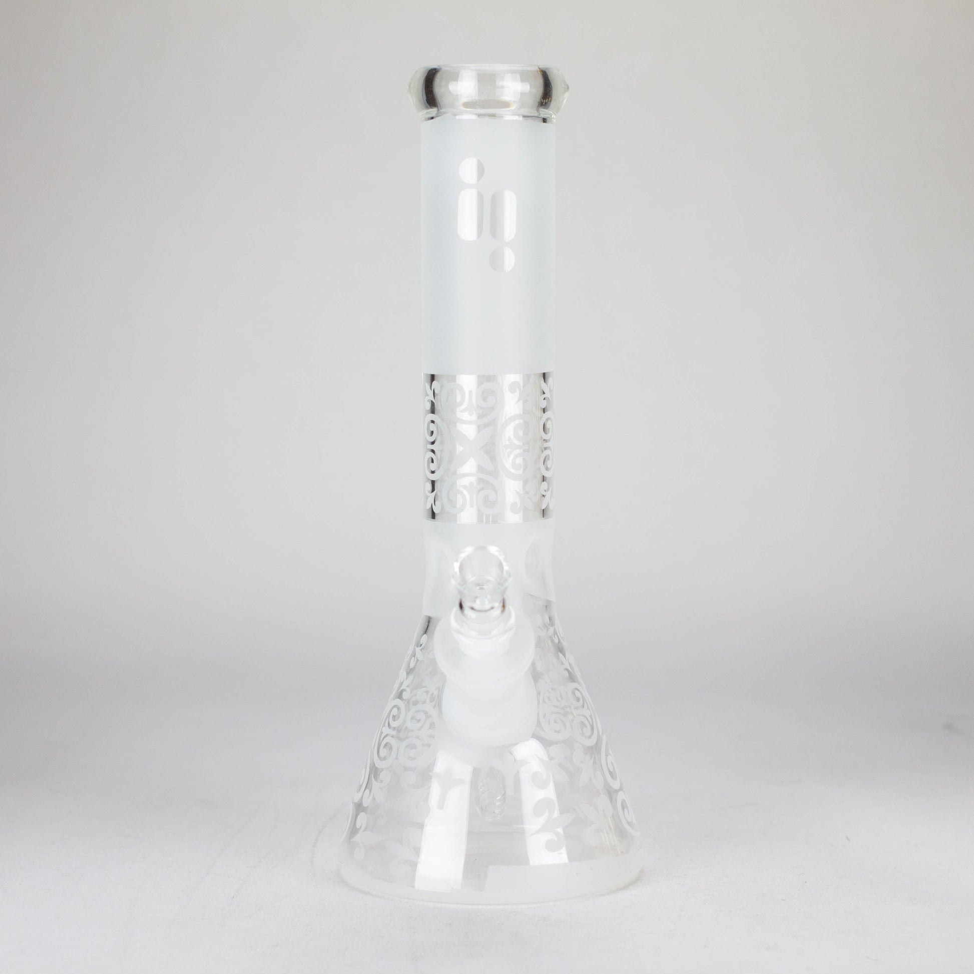 12" Frosted glass beaker water bong_2