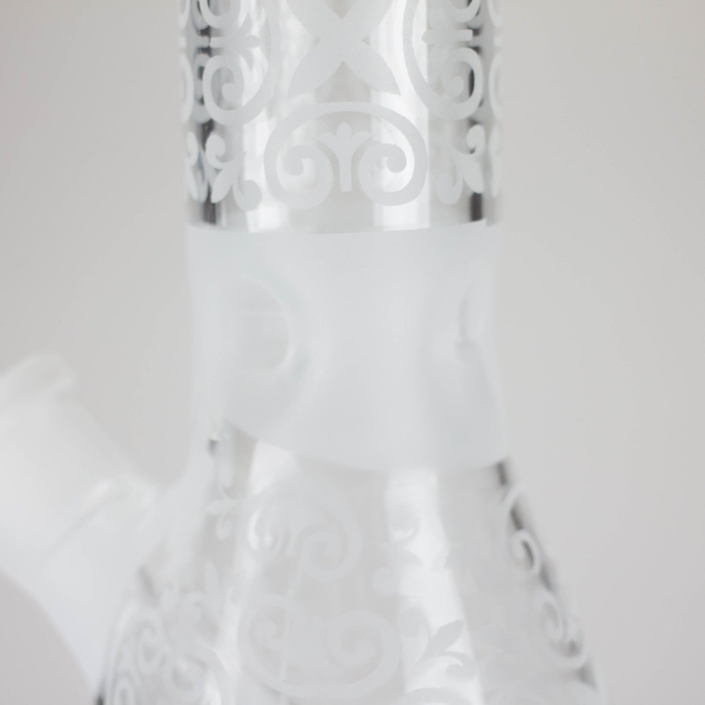 12" Frosted glass beaker water bong_4