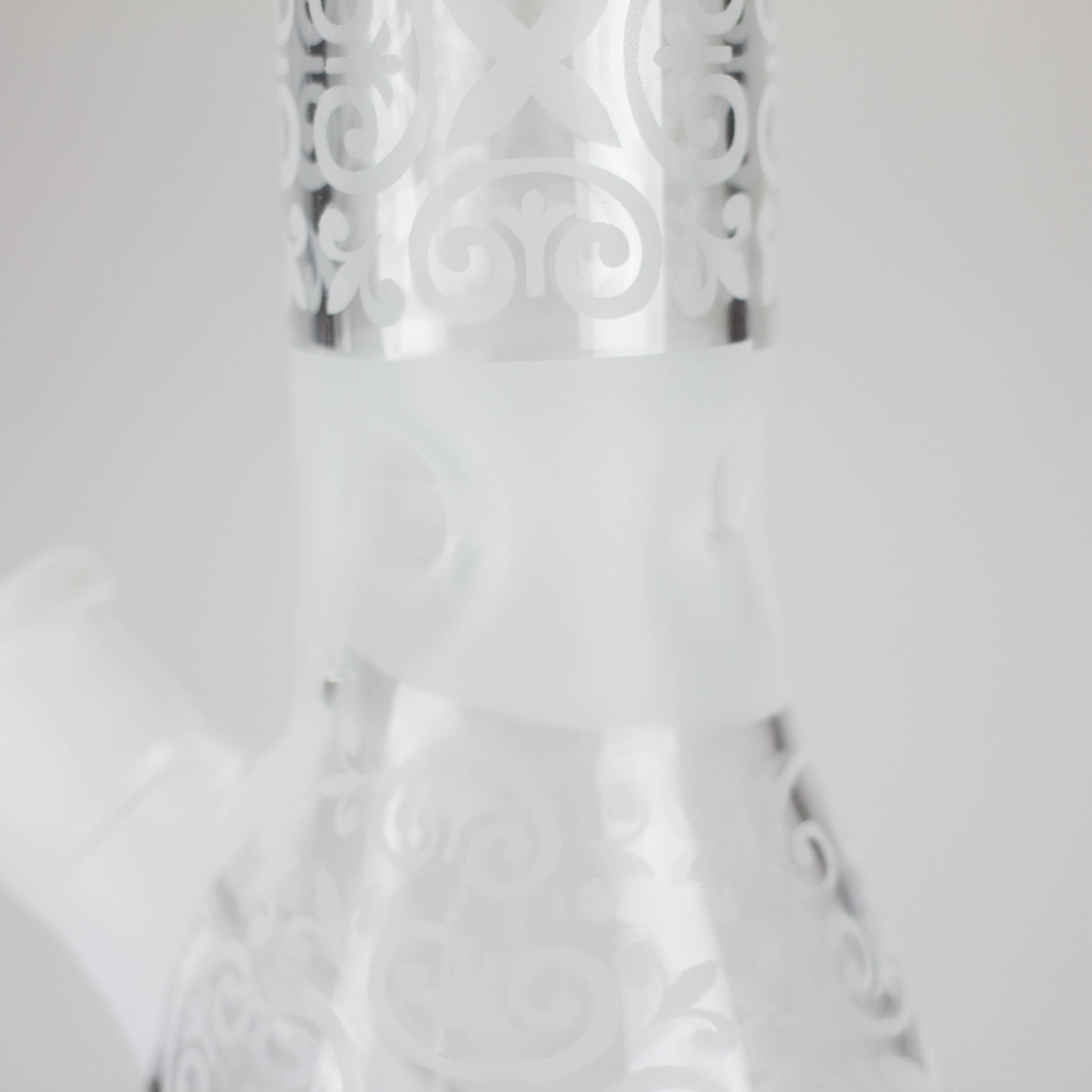 12" Frosted glass beaker water bong_4