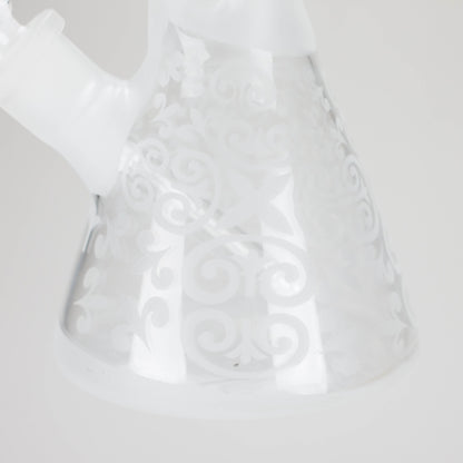 12" Frosted glass beaker water bong_6