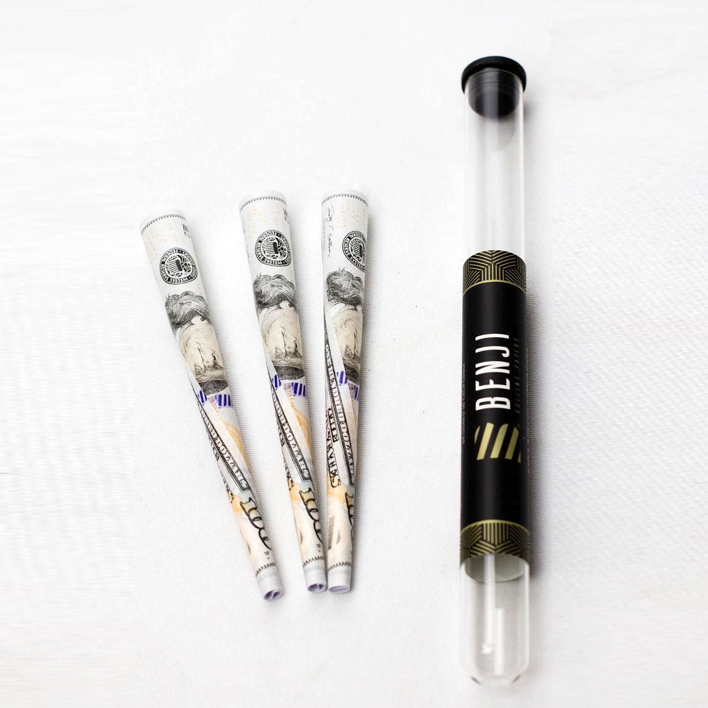 BENJI | $100 BILL printed pre-rolled cones_1