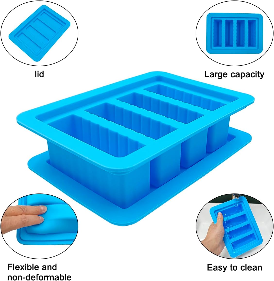 Silicone Butter Mold with Lid [K058]_6