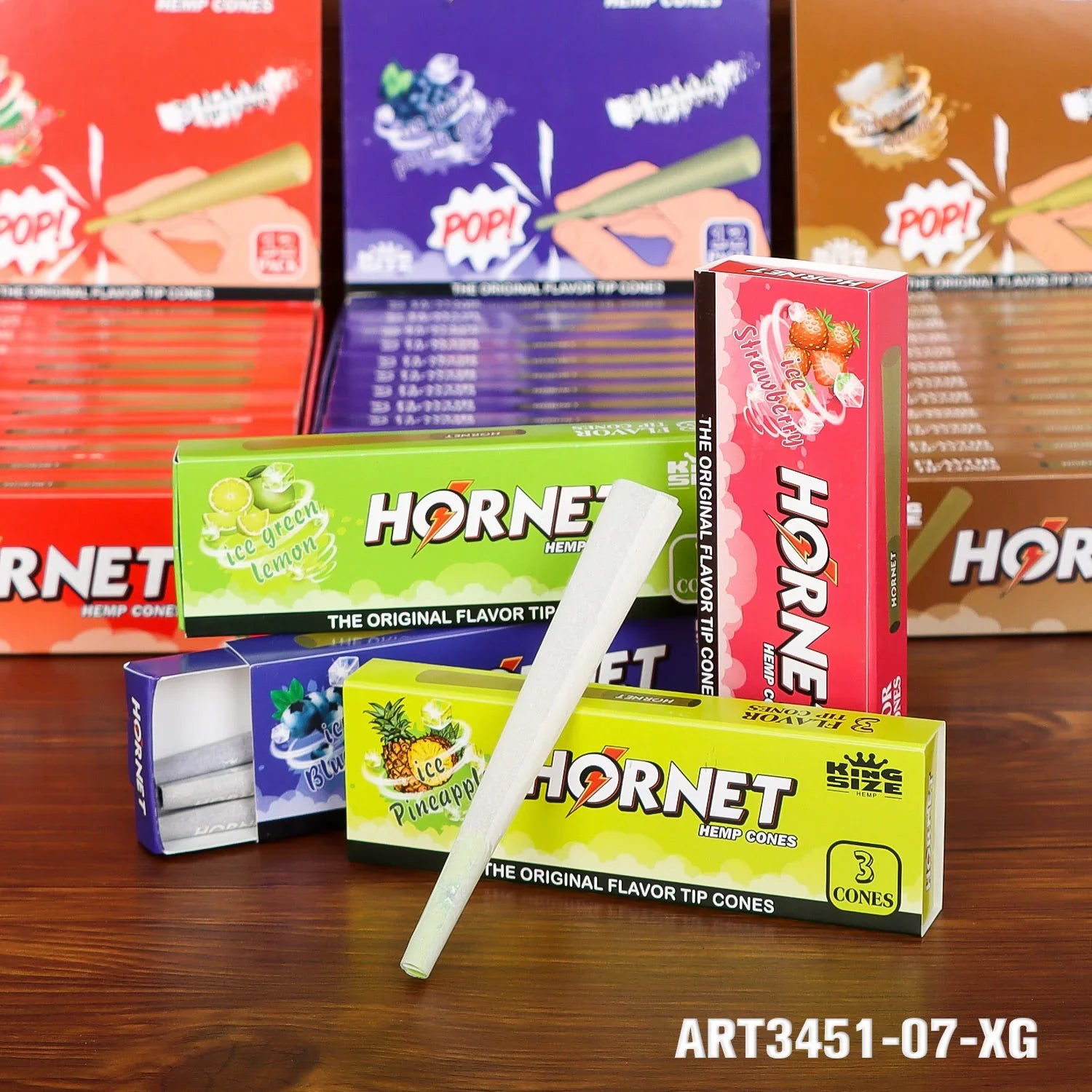 Hornet | King size (110mm) Flavor flavor Burst beads tip cones Box of 12_0