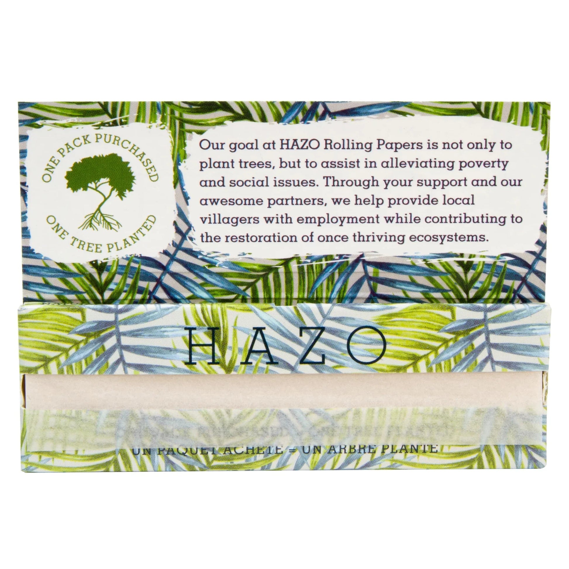 HAZO Hemp Rolling Papers | 1 1/4" - Full Display of 50x Booklets | Plants 50 Trees!_2