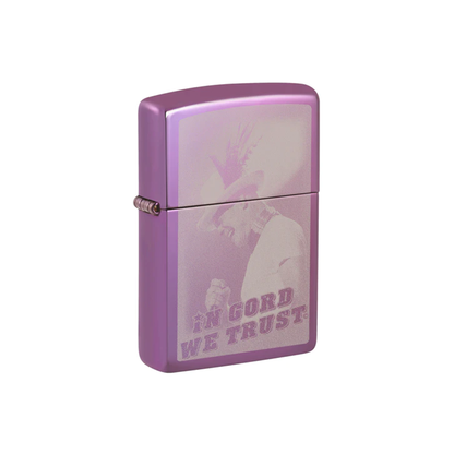 Zippo 24747 -106142 In Gord We Trust Purple_1