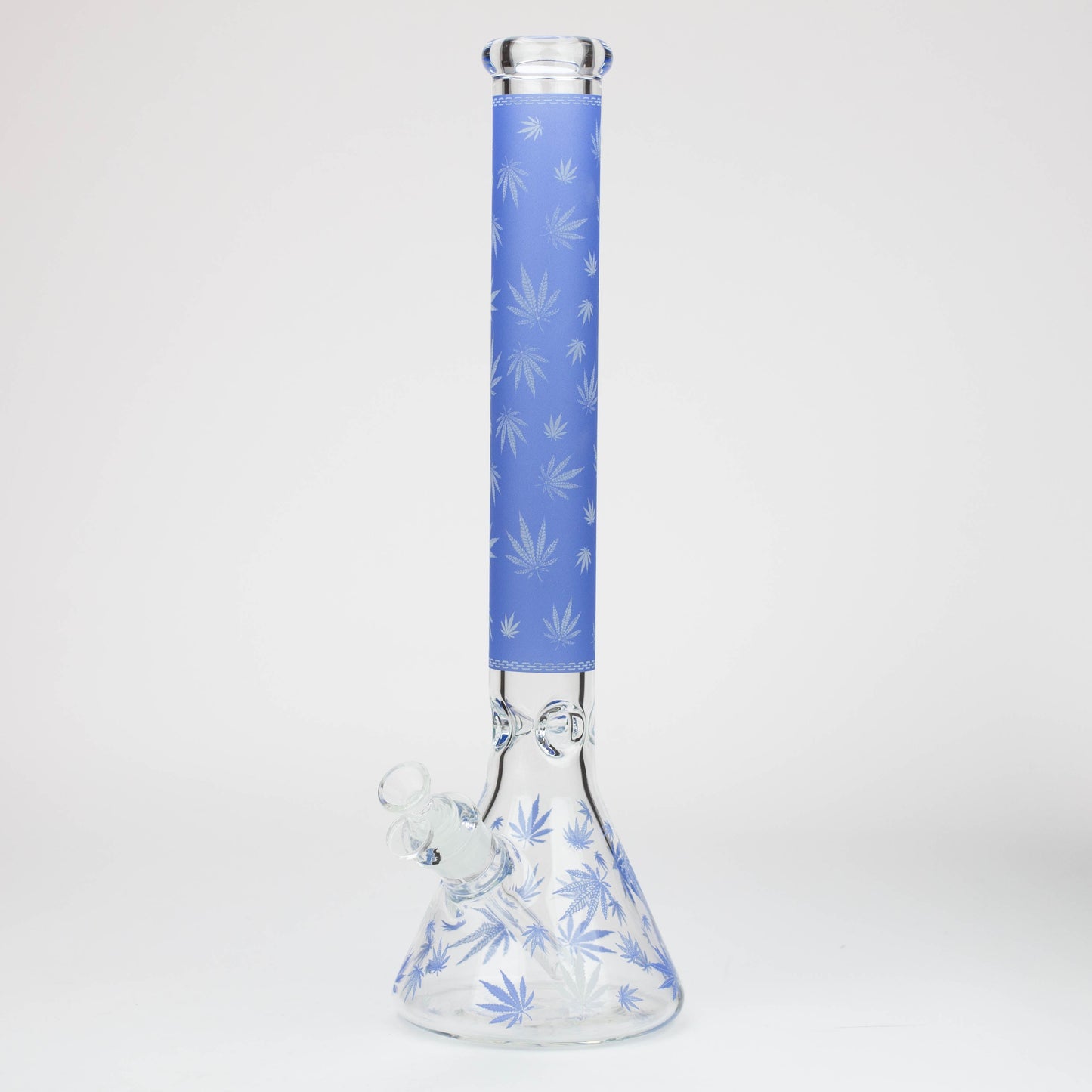 18" Leaf Glow in the dark 7 mm glass water bong_8