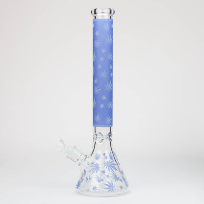 18" Leaf Glow in the dark 7 mm glass water bong_11