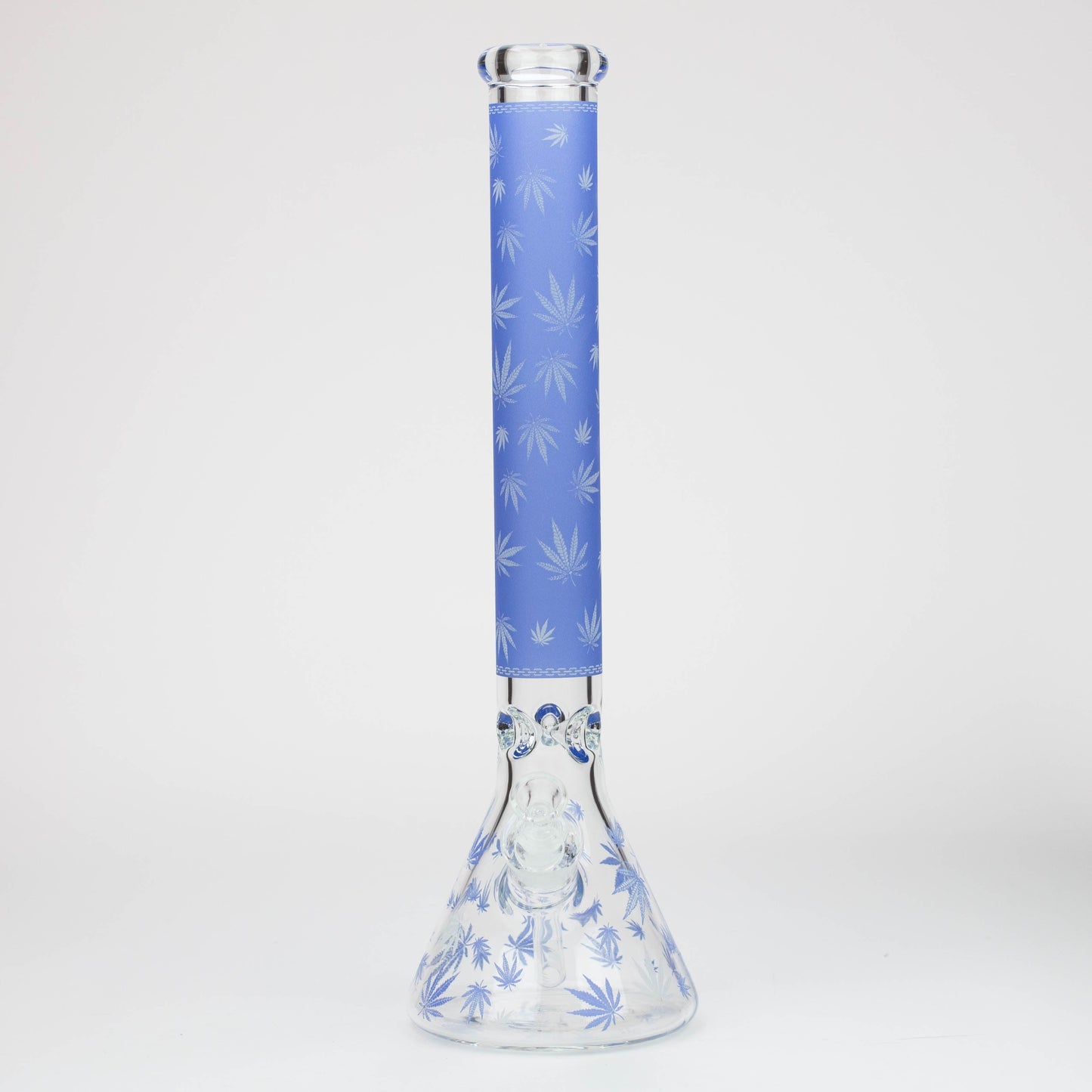 18" Leaf Glow in the dark 7 mm glass water bong_12