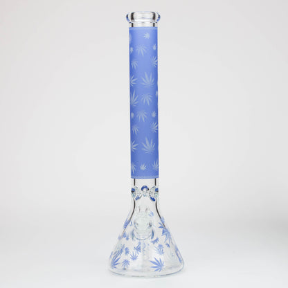 18" Leaf Glow in the dark 7 mm glass water bong_12