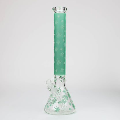 18" Leaf Glow in the dark 7 mm glass water bong_7