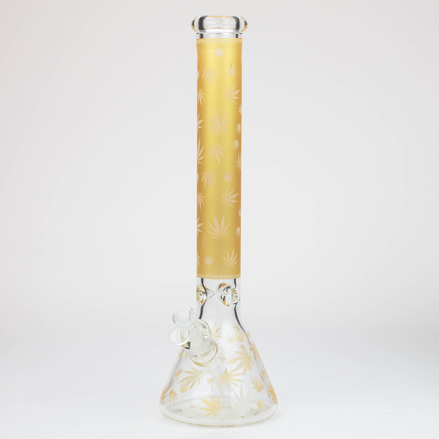 18" Leaf Glow in the dark 7 mm glass water bong_6