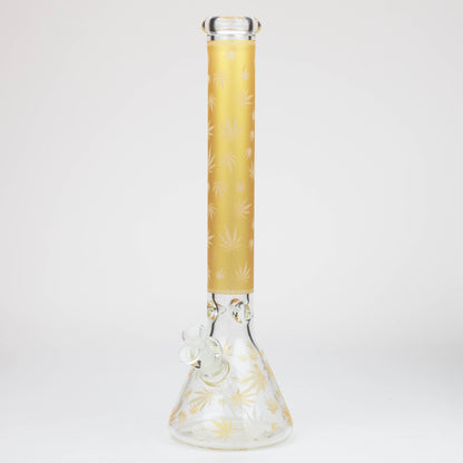 18" Leaf Glow in the dark 7 mm glass water bong_6