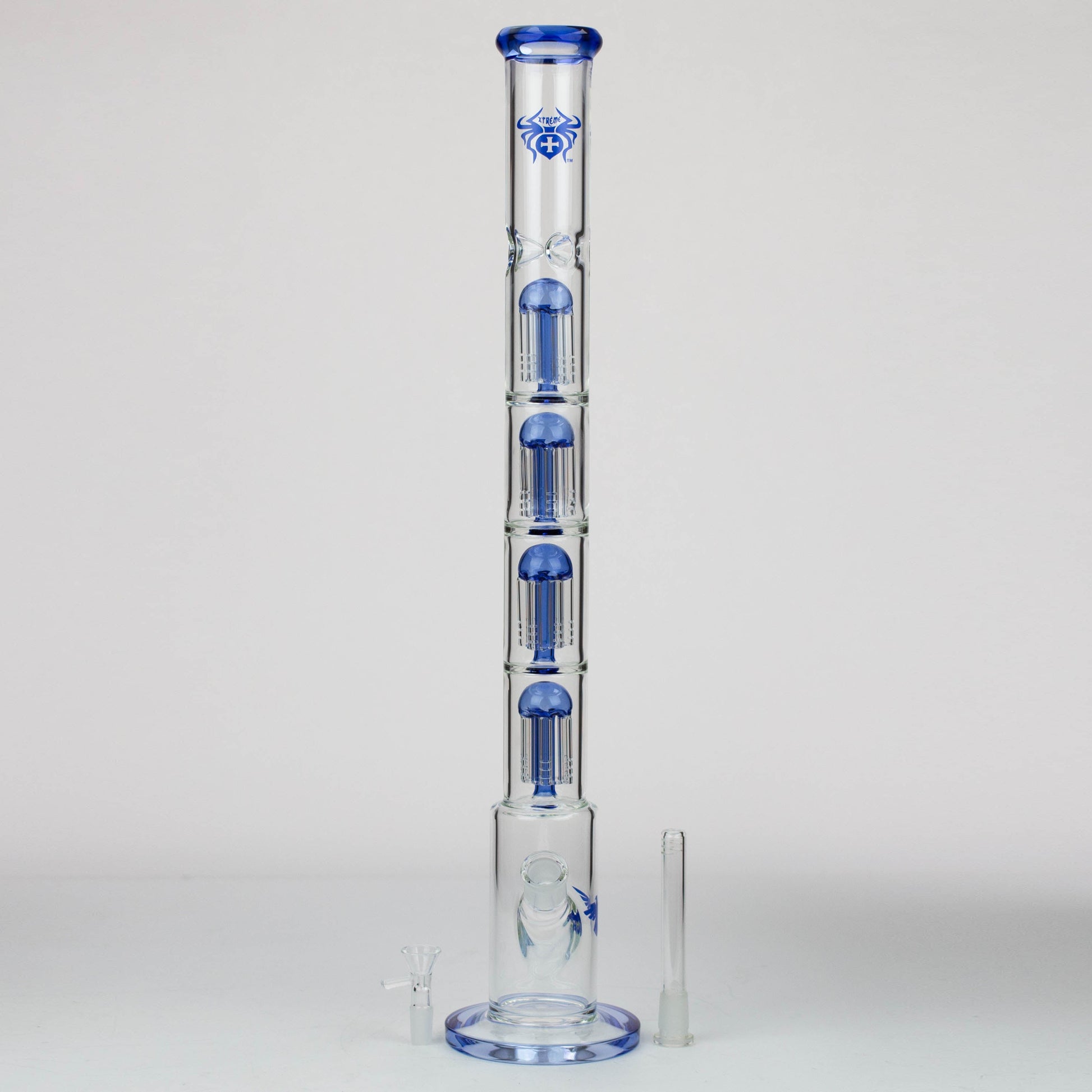 26" Xtreme Quad-percolator 7 mm glass Bong [XTR411]_3