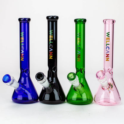 WellCann- 12" Color beaker glass water bong_0