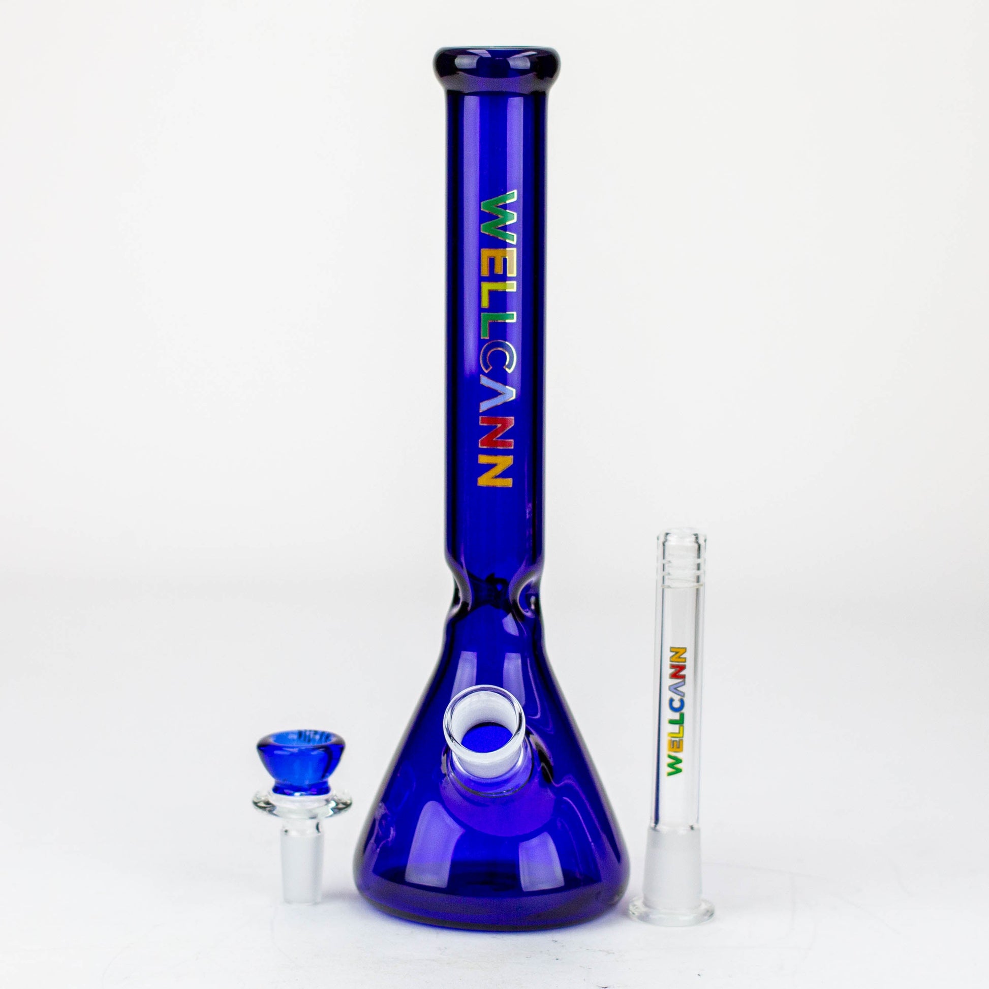 WellCann- 12" Color beaker glass water bong_3