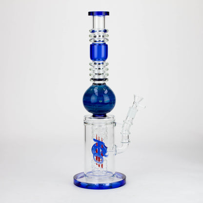 H2O | 15" Gold fumed sphere Glass water bong [H2O-5017]_7