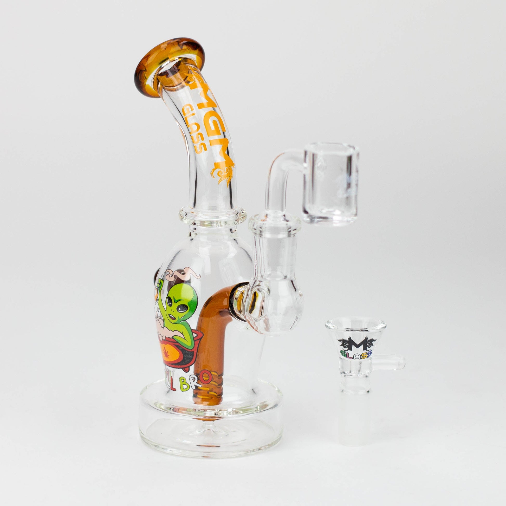 6.5" MGM Glass 2-in-1 bubbler with Graphic [C2673]_5