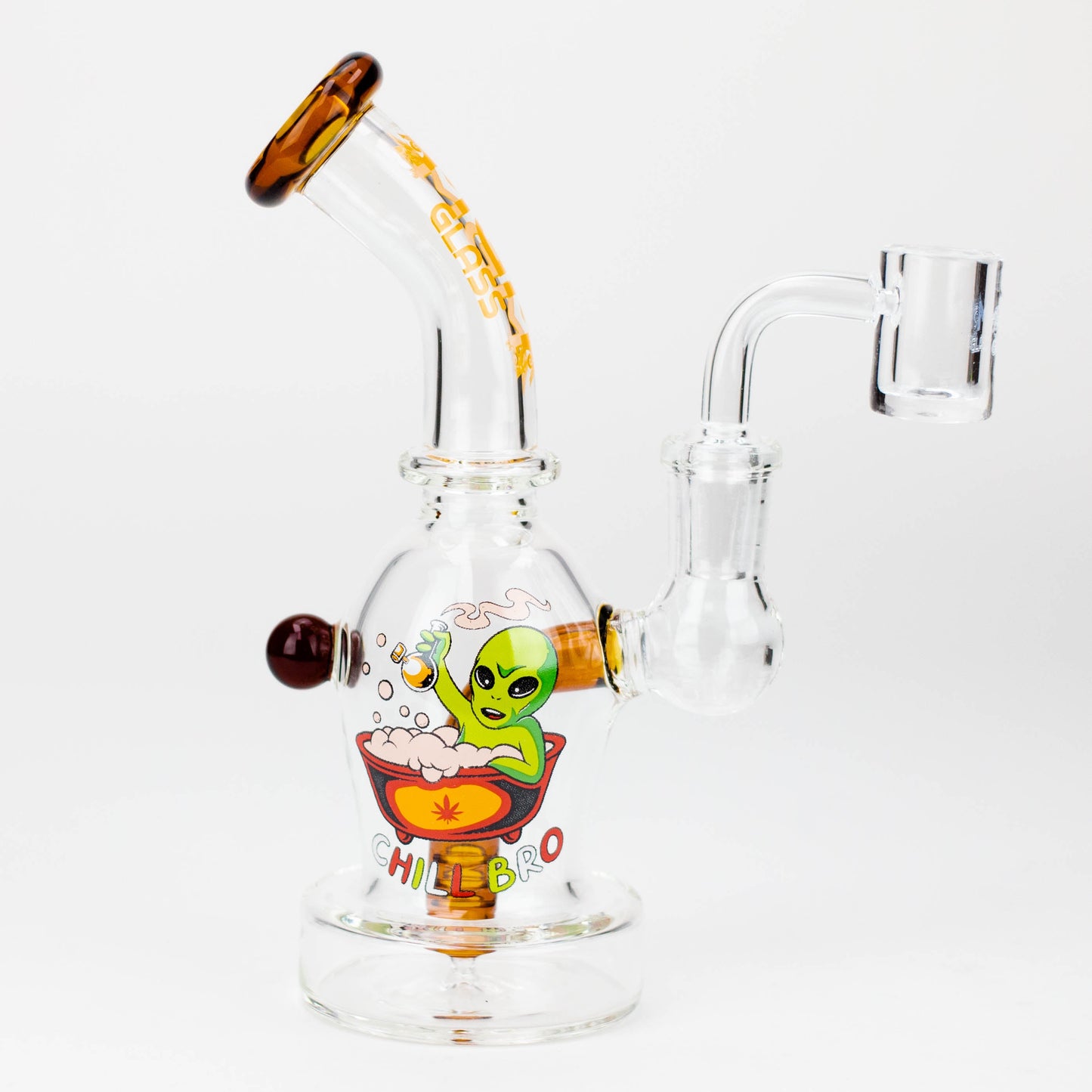 6.5" MGM Glass 2-in-1 bubbler with Graphic [C2673]_10