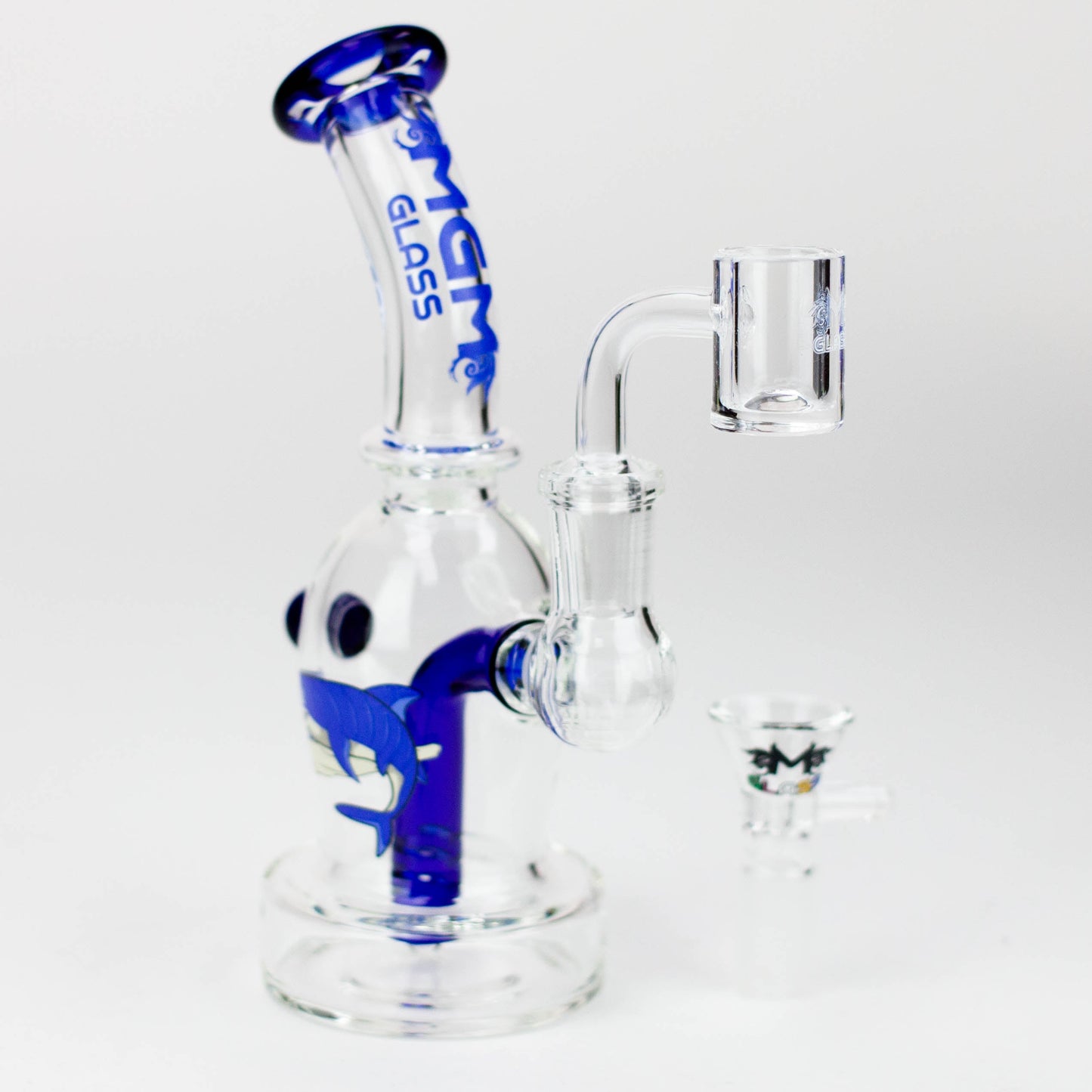 6.5" MGM Glass 2-in-1 bubbler with Graphic [C2673]_6