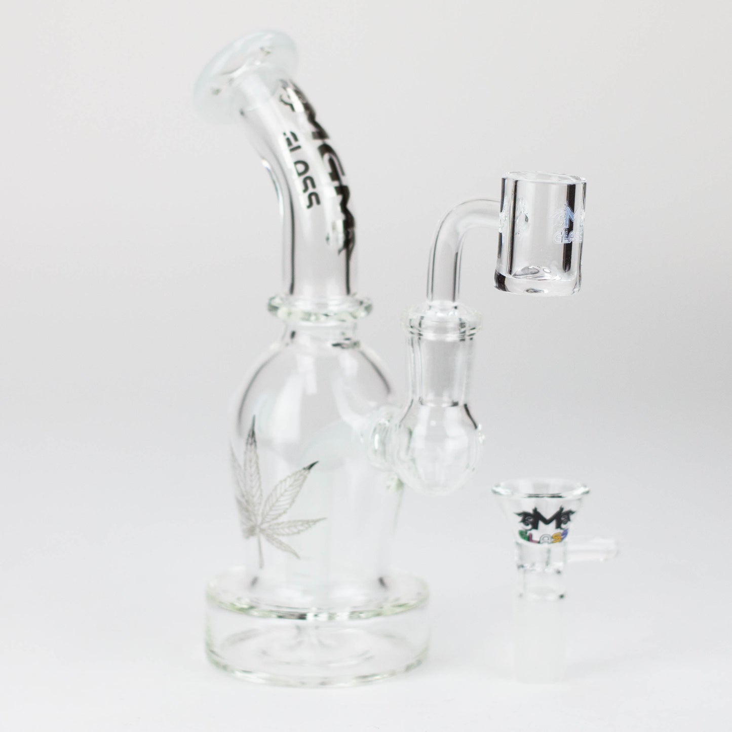 6.5" MGM Glass 2-in-1 bubbler with Graphic [C2673]_9