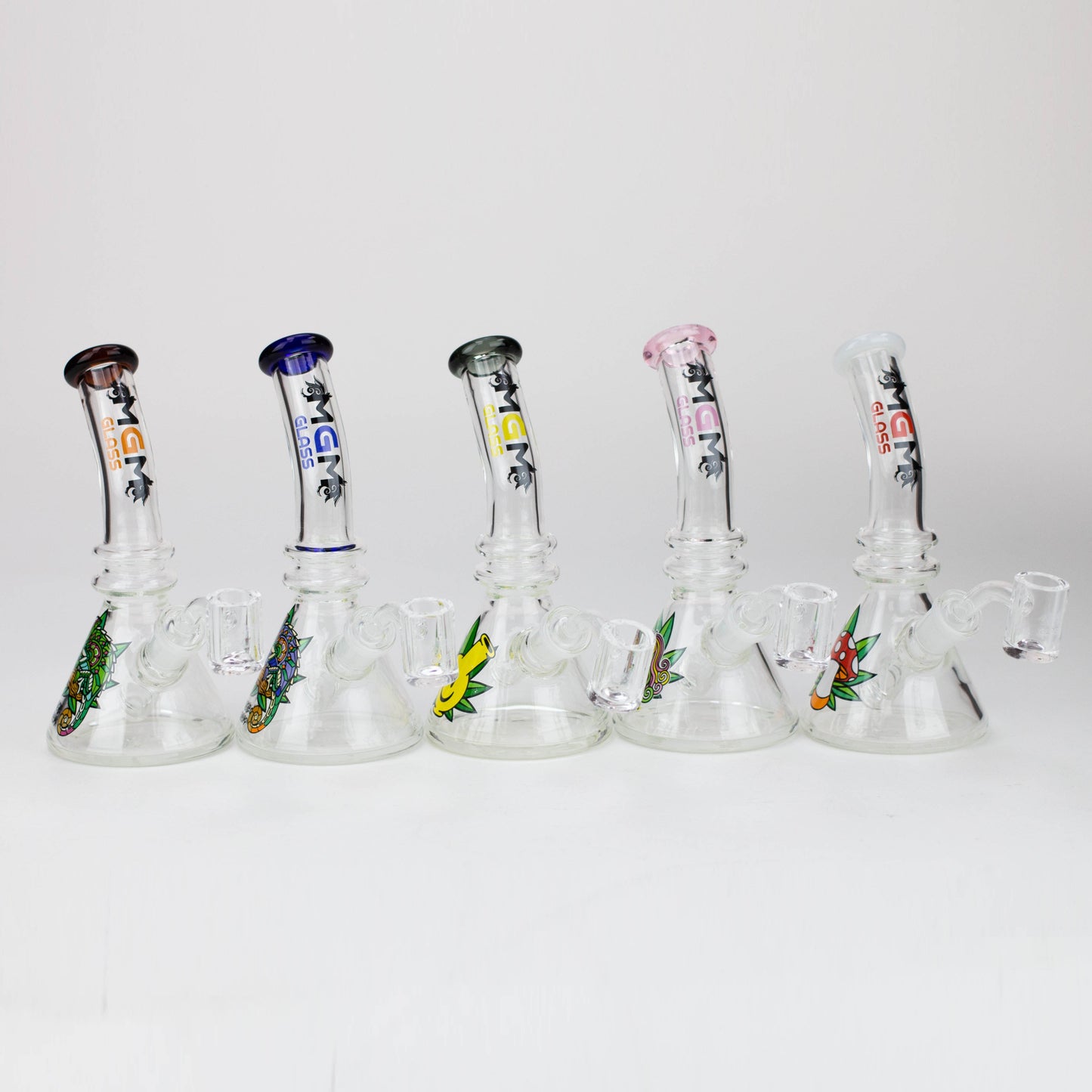 6.3" MGM Glass 2-in-1 bubbler with Graphic [C2671]_0