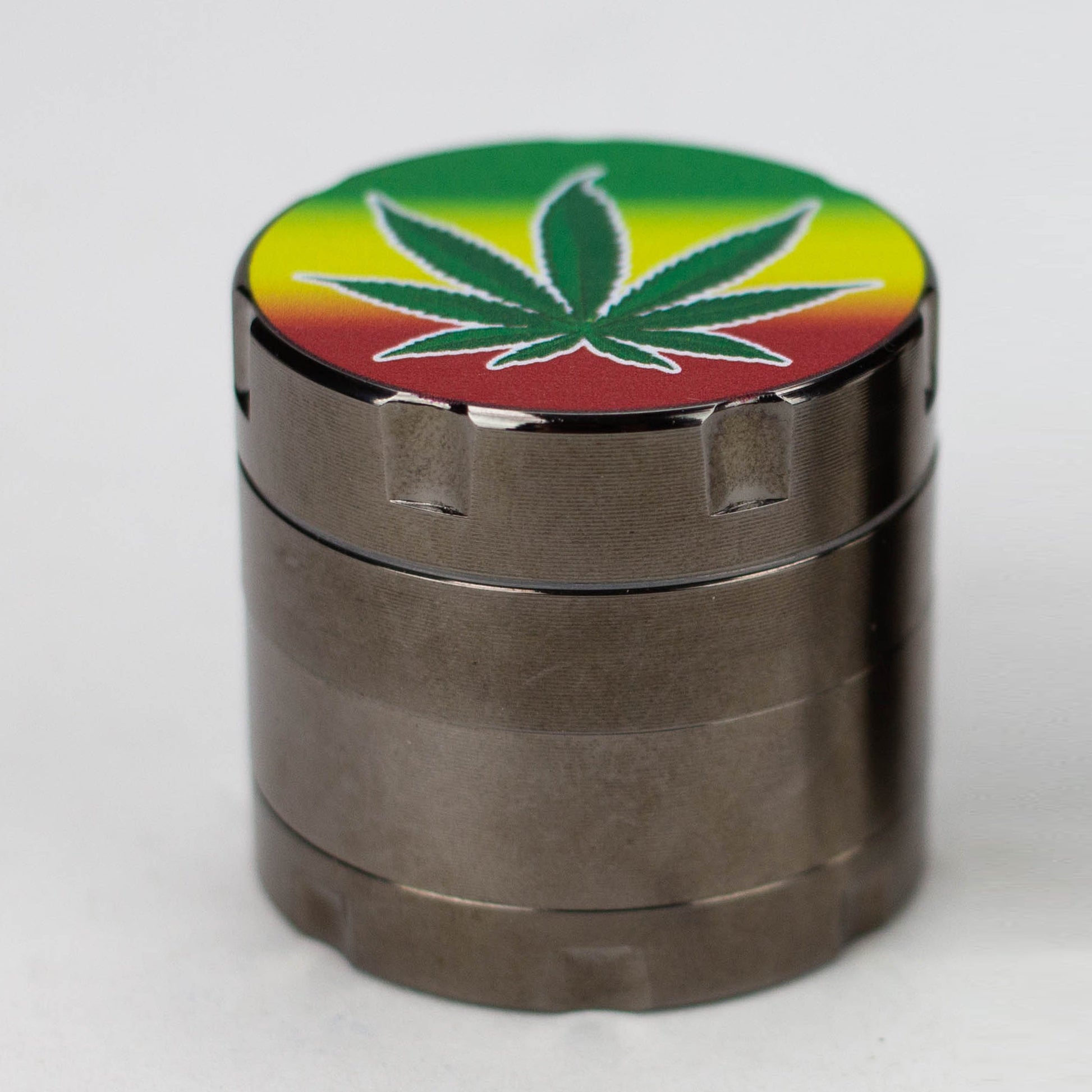 Infyniti 4 parts mini Rasta leaf herb grinder_4