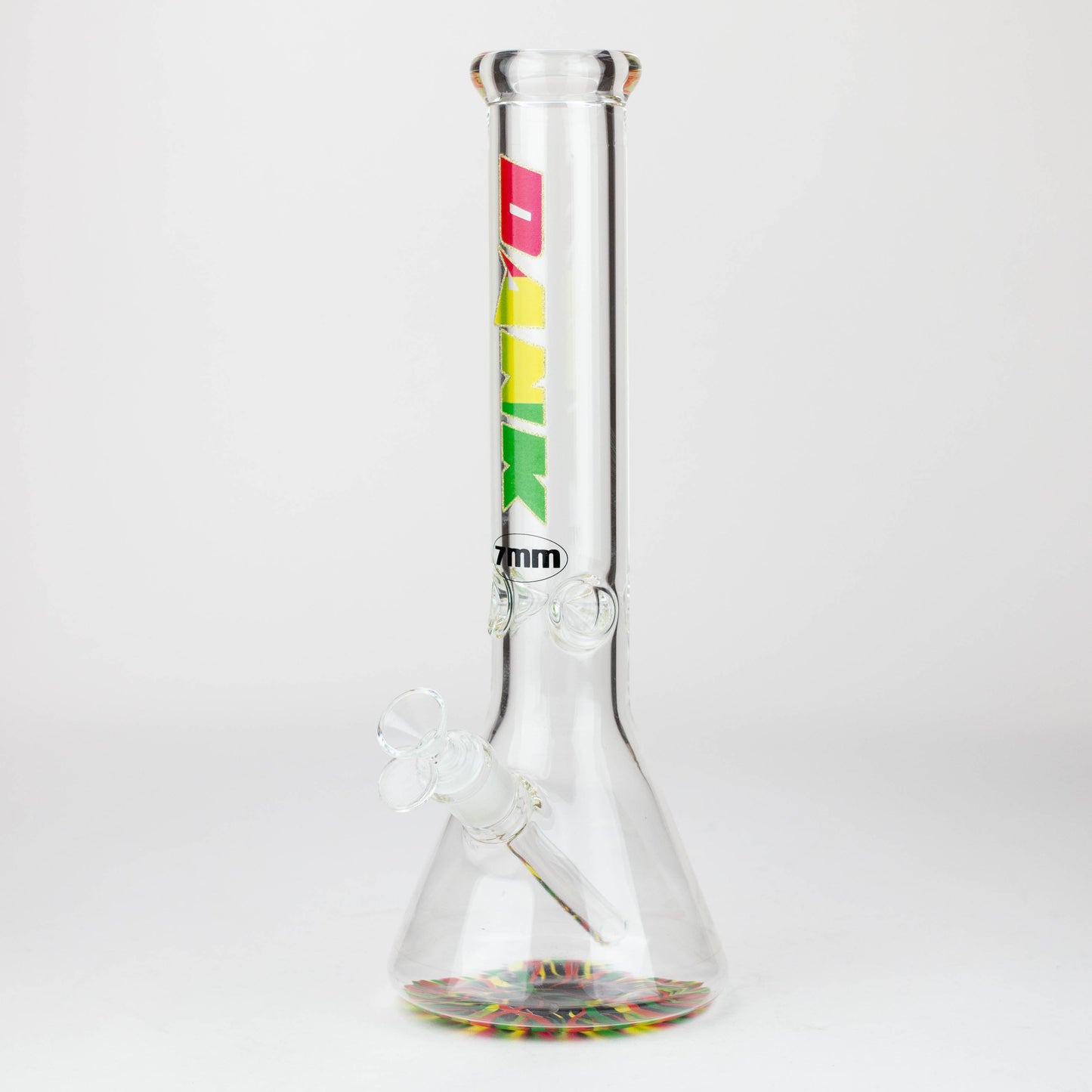 DANK | 14" 7mm Beaker Bong with Colour Bottom_0