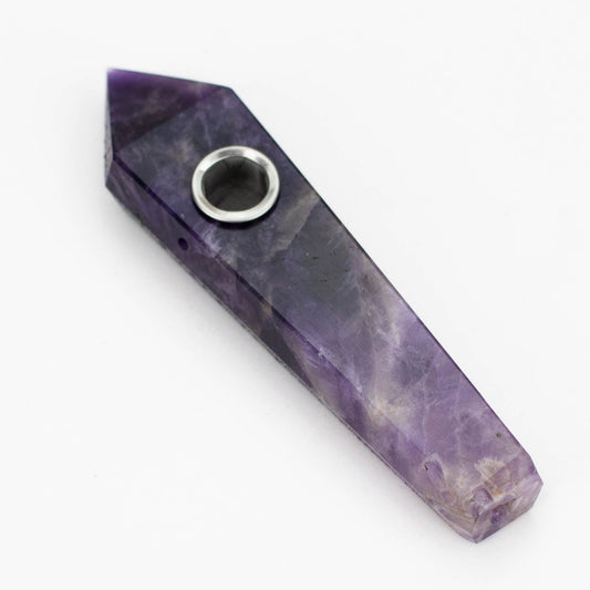 Acid Secs | Pure Amethyst Crystal Pipe with Choke_0