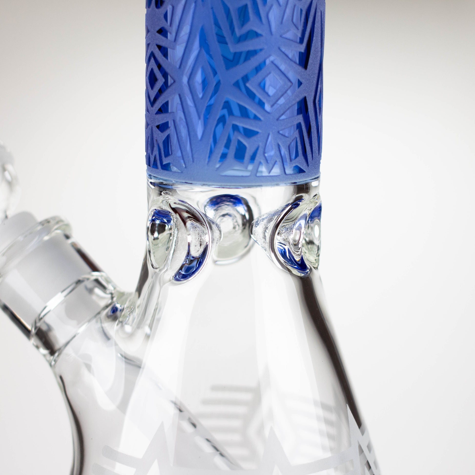 COBRA | 14" sandblasted geometric graphic 7 mm glass bong [YY01]_1