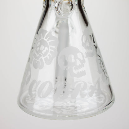 COBRA | 14" sandblasted geometric graphic 7 mm glass bong [YK07]_4