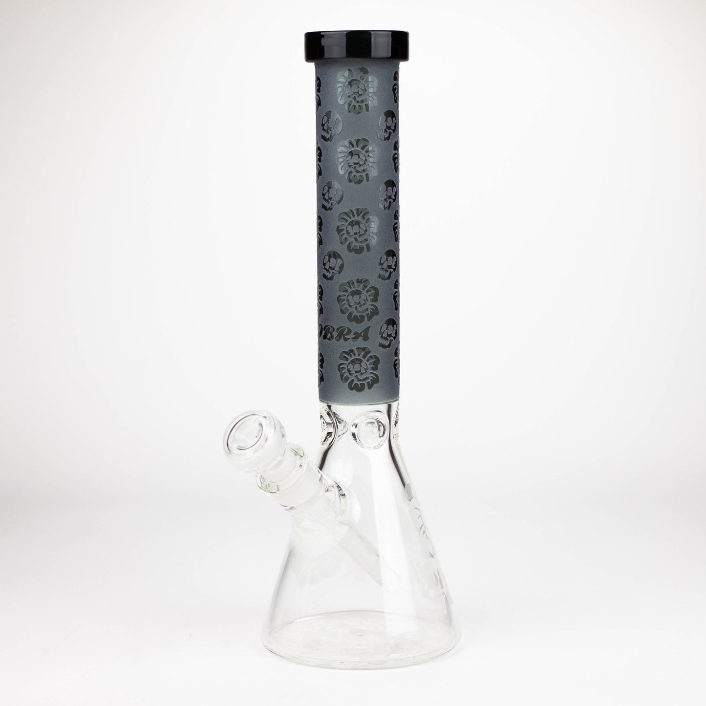 COBRA | 14" sandblasted geometric graphic 7 mm glass bong [YK07]_9