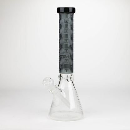 COBRA | 14" sandblasted geometric graphic 7 mm glass bong [YK06]_9