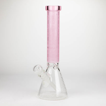 COBRA | 14" sandblasted geometric graphic 7 mm glass bong [YK06]_6