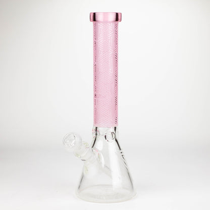 COBRA | 14" sandblasted geometric graphic 7 mm glass bong [YK05]_8