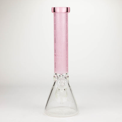 COBRA | 14" sandblasted geometric graphic 7 mm glass bong [YK05]_13