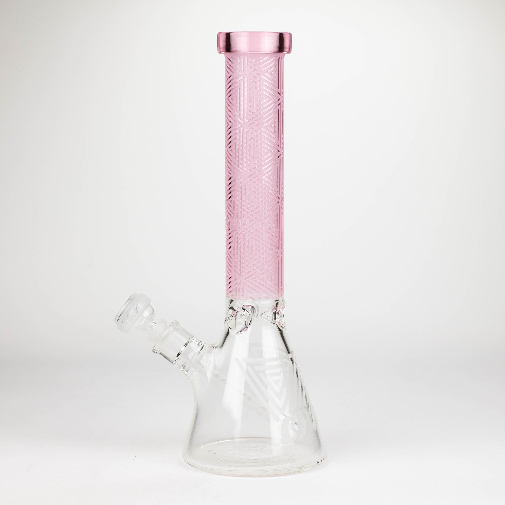 COBRA | 14" sandblasted geometric graphic 7 mm glass bong [YK05]_14