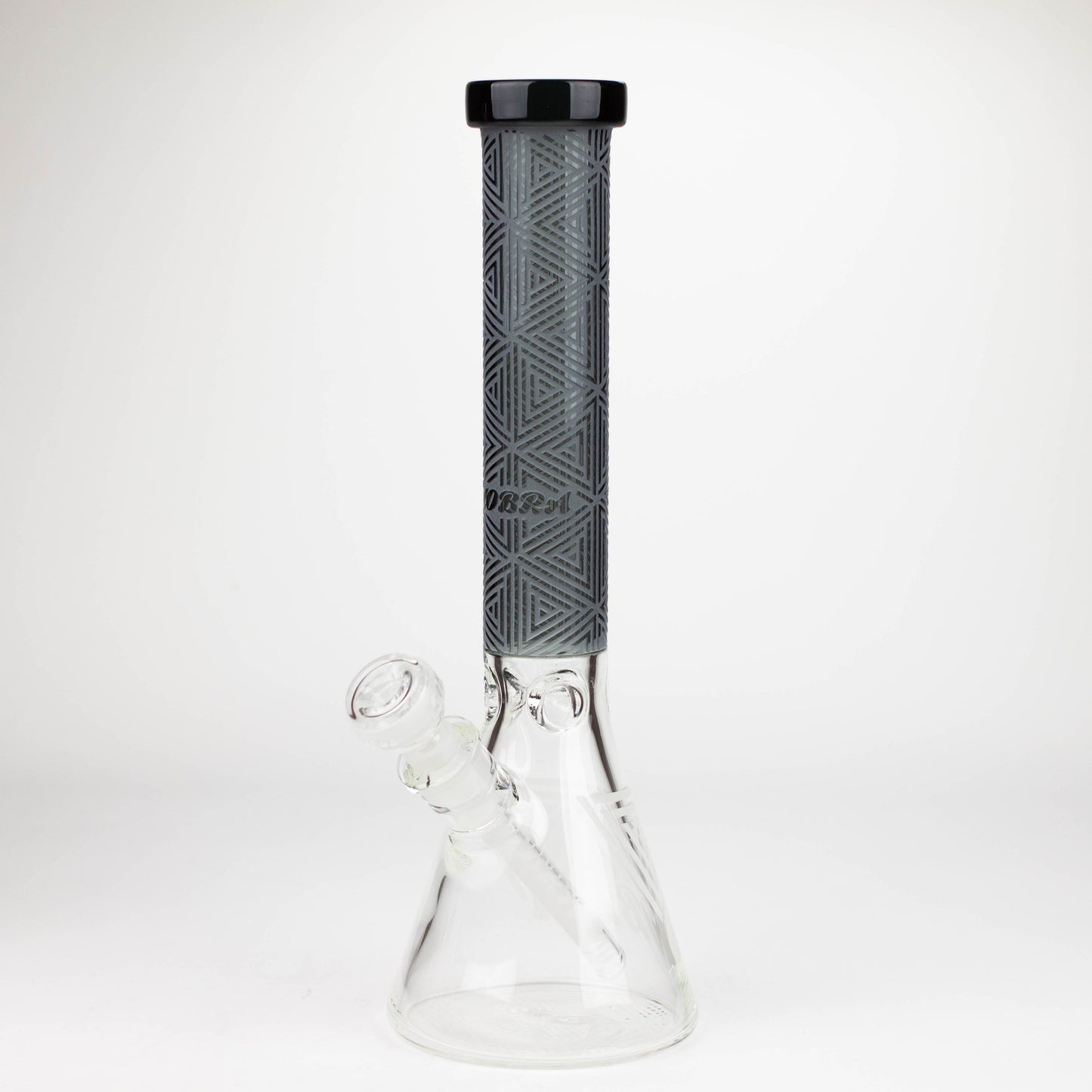 COBRA | 14" sandblasted geometric graphic 7 mm glass bong [YK05]_9