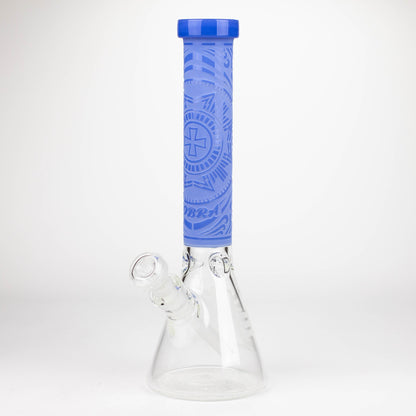 COBRA | 14" sandblasted geometric graphic 7 mm glass bong [YY03]_7